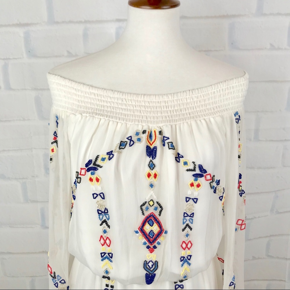P A R K E R : “Lilac” Beaded Off-Shoulder Dress - Picture 2 of 8
